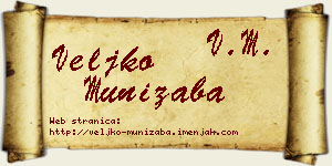 Veljko Munižaba vizit kartica